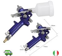 PISTOLA A SPRUZZO 100 ML UGELLO 0.8 MM AEROGRAFO SPRUZZATORE VERNICE ARIA