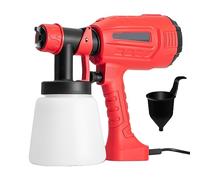 Pistola a spruzzo, 500 W, pistola a spruzzo elettrica, 1000 ml, controllo del flusso, facile spruzzatura, ugello regolabile per mobili/pareti/recinzioni, pistola a spruzzo (500 W 1 L)