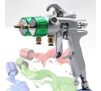 Pistola a spruzzo a doppio ugello, macchina a spruzzo pneumatica, ugello da 1,3 mm, alimentazione a pressione, 2 vasi da 1000 ml, larghezza del getto 40 cm per modifica auto, 1200 giri/min