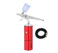 Pistola a Spruzzo, Compressore for aerografo portatile TM90-116W, batteria di tipo C, aghi da 0,3 mm, facile da usare(Rot)