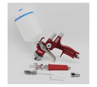 Pistola a spruzzo da 1,3 mm con regolatore dell'aria e filtro for verniciatura a ad aria a base d'acqua a for professionale aerografo(Red)