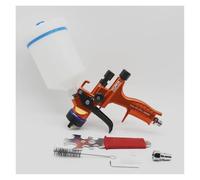 Pistola a spruzzo da 1,3 mm con regolatore dell'aria e filtro for verniciatura a ad aria a base d'acqua a for professionale aerografo(Orange)