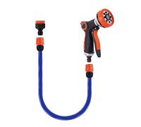 Pistola a spruzzo d'acqua a 8 funzioni, kit tubo 1/2/5/10 m, irrigazione del giardino, lavaggio auto, pistola a spruzzo for prato, pulizia della casa, doccia for animali domestici.(A-5m Ki)