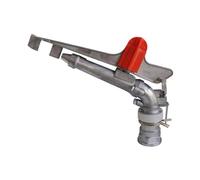 Pistola a spruzzo d'acqua da 2,5 cm, spruzzatore a impatto per grandi aree da 30-40 m, testa in lega di alluminio resistente, irrigazione a lungo raggio per colture e pascoli, settore regolabile a 360