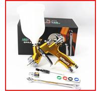Pistola a spruzzo di alta qualità Pistola a spruzzo per vernice per auto Ntools TE20/T110 Ugello da 1,3/1,8 mm Pistola a spruzzo ad aria a base d'acqua Aerografo GOLD 1.3mm T110