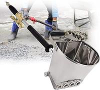 Pistola a Spruzzo Di Mortaio, con 4 Jet Hopper Plaster Concrete, per Pistola per Cemento Spruzzatore Di Gesso, per Muro e Soffitto Spruzzatore a Spruzzo Spray Gun Hopper Wall, HUANGHAIQIU