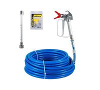 Pistola A Spruzzo E Kit Tubo Flessibile 50ft X 2/4" Tubo Flessibile A Spruzzo Airless Ad Alta Pressione 3600 PSI Con Asta Di Prolunga for Ugello Giunto Girevole Integrato for La Vernice A Spruzzo