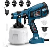 Pistola a spruzzo elettrica da 1400ML 850W spruzzatore di vernice HVLP ad alta potenza per mobili Auto rivestimento in acciaio aerografo per la casa fai da te con 4 ugelli