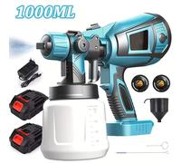 Pistola a spruzzo elettrica senza fili da 1000 ml Spruzzatore di vernice portatile per la casa per mobili Pistola a spruzzo per rivestimento in acciaio inossidabile Makita 18VBatteria