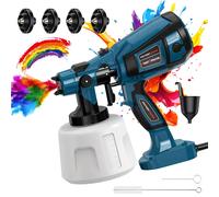 Pistola a spruzzo elettrica senza fili da 850 W Spruzzatore di vernice HVLP per 4 ugelli 3 modelli Pistola a spruzzo portatile contenitore da 1400 ml 220V