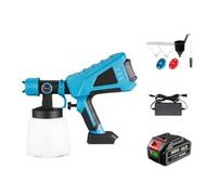 Pistola A Spruzzo Elettrica Senza Spazzole Da 1000 Ml HVLP Spruzzatore Di Vernice Senza Fili For Mobili For Auto Aerografo Con Rivestimento In Acciaio For Batteria 18V(1pcs 388vf Battery)