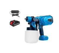 Pistola A Spruzzo Elettrica Spruzzatore Di Vernice Portatile Senza Fili 800ml Aerografo Con Rivestimento In Acciaio For Mobili For Auto, Batteria 18-21V(1x3.0Ah Battery)