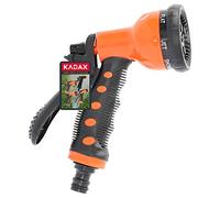 Pistola a spruzzo KADAX con impugnatura antiscivolo in plastica ABS, siringa per la pulizia, siringa per l'acqua, spruzzatore da giardino, pistola a spruzzo, doccia da giardino (7 modalità di getto)