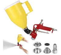 Pistola a spruzzo per cartongesso con tramoggia da 0,8 galloni, 3 ugelli per rivestimento in stucco e intonaco, design a tubo piegato