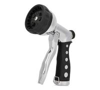 Pistola a Spruzzo per Tubo da Giardino 7 Modalità Irriga | Controllo flusso regolabile con dado posteriore, Impugnatura ergonomica in TPR morbido antiscivolo, Connettore universale 3/
