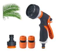 Pistola a Spruzzo per Tubo da Giardino, Pistola Giardino per Innaffiare, Pistola Irrigazione Giardino, Doccia da Giardino per L'Irrigazione con Giunto del Tubo Dell'Acqua, con 8 Modalità Regolabili