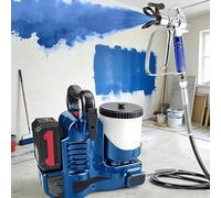 Pistola a Spruzzo Senz'Aria Elettrica, Capacità 1.2L con 15MPa Alta Pressione e Flusso Regolabile, per Vernici Latex e Acriliche su Pareti, Soffitti, Deck e Progetti Fai-da-te blue