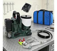 Pistola a Spruzzo Senz'Aria Elettrica, Capacità 1.2L con 15MPa Alta Pressione e Flusso Regolabile, per Vernici Latex e Acriliche su Pareti, Soffitti, Deck e Progetti Fai-da-te olive