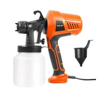 Pistola a Spruzzo, Spruzzatore di vernice elettrico da 500 W, aerografo ad alta pressione da 800 ml con controllo del flusso for uso domestico(Oranje)