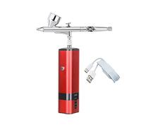 Pistola a spruzzo, Spruzzo Ad Alta Pressione Del Compressore Dell'aerografo Cordless A Doppia Azione For Art Gun Beauty Salon Makeup Nail Tatuaggi Strumenti For Torte(Rot)