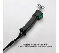 Pistola a vapore applicabile su tutte le assi Battistella Semindustriali, e ad uso casa il KIT comprende Pistola con filo