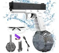 Pistola Acqua Elettrica, Pistola Ad Acqua Elettrica, Pistole Ad Acqua Ad Ampia Portata 16ft, 60cc + 500cc Fucile Ad Acqua Elettrico Di Grande Capacità per Estivi in piscina, Feste in Spiaggia