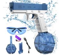 Pistola Acqua Elettrica, Pistola Ad Acqua Elettrica, Pistole Ad Acqua Ad Ampia Portata 16ft, 60cc + 500cc Fucile Ad Acqua Elettrico Di Grande Capacità per Estivi in piscina, Feste in Spiaggia
