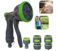 PISTOLA ACQUA GIARDINO DOCCETTA IN METALLO 8 GETTI + RACCORDI
