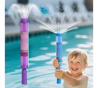 Pistola ad acqua a forma di fuoco d'artificio, giocattolo ad acqua a spruzzo, romantico stile fuoco d'artificio, pistola ad acqua ad alta pressione ideale per il bagno(Purple)