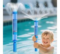 Pistola ad acqua a forma di fuoco d'artificio, giocattolo ad acqua a spruzzo, romantico stile fuoco d'artificio, pistola ad acqua ad alta pressione ideale per il bagno(Blue)