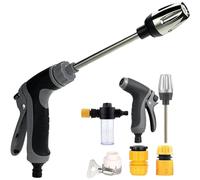 Pistola ad acqua a pressione Aquoxis, pistola ad acqua a pressione con ugello regolabile per auto, patio e lavaggio esterno
