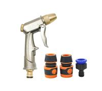 Pistola ad Acqua a Pressione Portatile da 1 Pezzo for la Pulizia di autolavaggi, ugello for Tubo da Giardino, Pistola ad Acqua con Schiuma(C x 1I2 Hose)