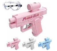 Pistola ad acqua bidirezionale per scherzi, pistola per scherzi, giocattolo per scherzi, doppio problema, le pistole ad acqua per scherzi possono spruzzare da davanti e da dietro (Pink)