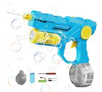 Pistola ad acqua elettrica 2 in 1 con macchina per bolle di sapone, luce e ricarica USB, 4 modalità pistola automatica ad acqua per adulti bambini, grande capacità elettrica molto forte (B)