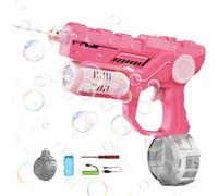 Pistola ad acqua elettrica 2 in 1 con macchina per bolle di sapone, luce e ricarica USB, 4 modalità, pistola automatica ad acqua per adulti e bambini, grande capacità elettrica molto forte (A)
