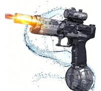 Pistola ad acqua elettrica ad alta pressione e lunga gittata, giocattolo per bambini, con design ad erogazione intensa d'acqua Pistola ad acqua nera,NERO M416,Pistola ad acqua grigiaABS