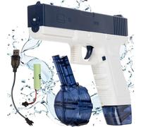 Pistola ad acqua elettrica con sparo automatico, ricarica USB e due serbatoi