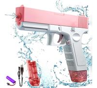 Pistola ad Acqua Elettrica per Bambini e Adulti Automatica Rosa Blu Sicura Gioco