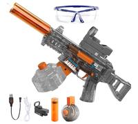 Pistola ad Acqua Elettrica,Pistola ad Acqua Automatica con Luce e Suono,Pistole ad Acqua Alta Capacità,Giocattolo Estivo da Spiaggia All'Aperto per Bambini Adulti (Nero lungo)