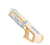 Pistola ad acqua elettrica, pistola ad acqua da 8-10 m, pistola a spruzzo automatica da 320 ml, ricaricabile per bambini e adulti, piscina estiva e feste in spiaggia (marrone)