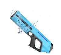 Pistola ad acqua elettrica, pistola ad acqua da 8-10 m, pistola a spruzzo automatica da 320 ml, ricaricabile per bambini e adulti, piscina estiva e feste in spiaggia (blu)