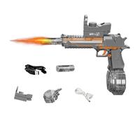 Pistola ad Acqua Elettrica, Pistole ad Acqua Potenti a Lunga Distanza, Pistole ad Acqua con Effetti Flash e Rinculo, Pistole ad Acqua Elettriche Per Adulti E Bambini(Grigio)