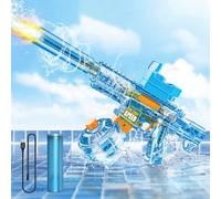 Pistola ad Acqua Elettrica, Pistole Giocattolo ad Acqua 32FT Super potente, Alta Capacità Fucile ad Acqua Elettrico Elettriche Giocattolo per Bambini e Adulti Giardino Piscina Spiaggia(UMP45 Blu)