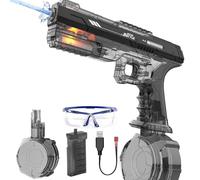 Pistola ad Acqua Elettrica Skirfy con Effetti Realistici di Luce alla Volata, per Bambini e Adulti-Potente, Impermeabile, ad Alta Capacità, Ideale per Piscina, Spiaggia e Attività all’Aperto-SF666-35