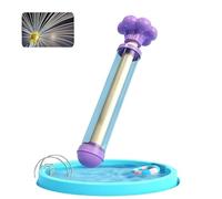 Pistola ad acqua estraibile per bambini con effetto fuochi d'artificio - Gioco acquatico estivo per esterni con spruzzatore, pistola per giochi d'acqua per spiaggia, piscina e rafting (Purple-B)