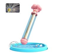 Pistola ad acqua estraibile per bambini con effetto fuochi d'artificio - Gioco acquatico estivo per esterni con spruzzatore, pistola per giochi d'acqua per spiaggia, piscina e rafting (Pink-B)