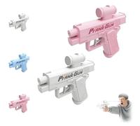 Pistola ad acqua for scherzi, nuova pistola ad acqua for scherzi del 2025, spruzza da davanti e da dietro, pistola ad acqua invertita, for gli amanti degli scherzi(Pink+White)