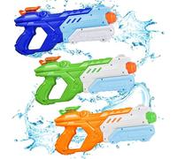 Pistola ad Acqua per Bambini e Adulti, 3 Pack Con 3×600ml ad Alta Capacità di Tiro Fino a 8-10 Metri a Lunga Distanza Potente per Estivi All'aperto Giocattoli