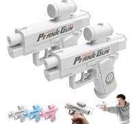 Pistola ad acqua per scherzi: Prank Water Gun che spruzza davanti e dietro, pistola ad acqua bidirezionale con inversione per scherzi e trucchi, scherzi e giocattoli scherzi pratici per adulti bambini