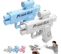 Pistola ad acqua per scherzi: Prank Water Gun che spruzza davanti e dietro, pistola ad acqua bidirezionale con inversione per scherzi e trucchi, scherzi e giocattoli scherzi pratici per adulti bambini